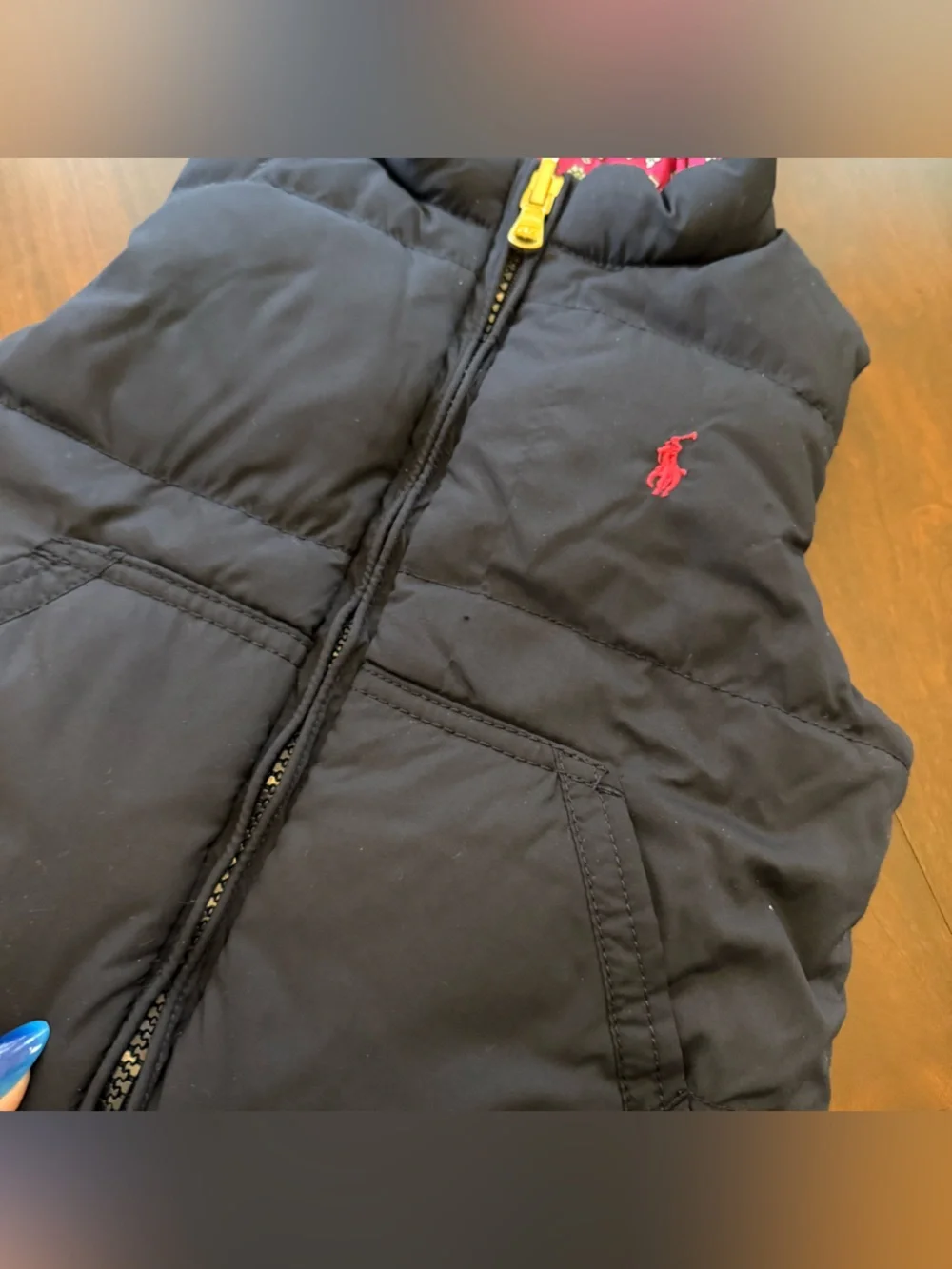 Reversible Ralph Lauren baby reversible Vest navy pink 18M